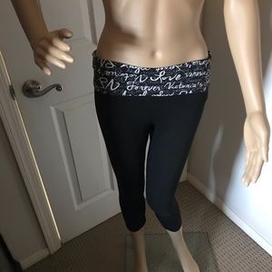 Victoria Secret Cropped Fold Over Yoga Pants